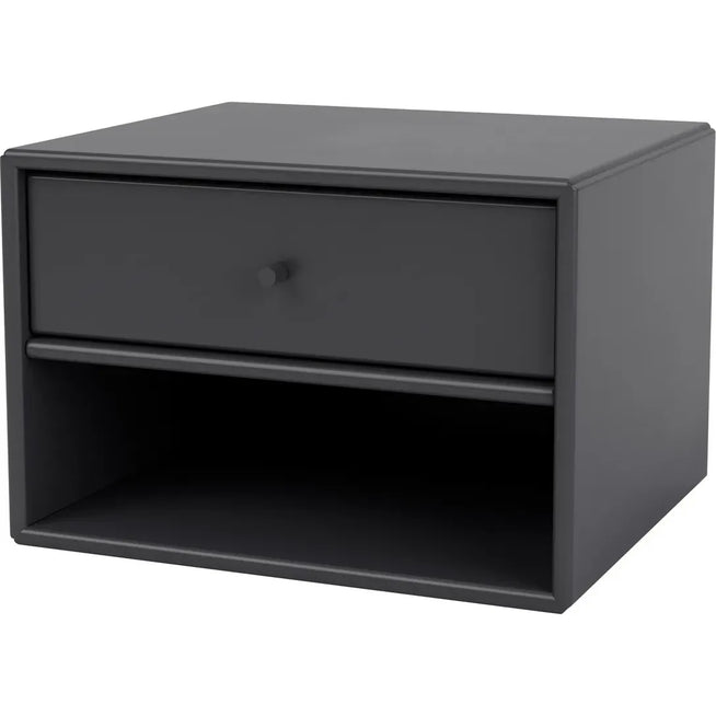 Photo of Dash Nightstand, Suspension Rail - Anthracite - Bedside Table - Peter J. Lassen - Black - Mdf