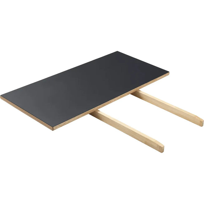 Photo of C35 Table Extension Leaf 95x45 Cm Dark Grey-oak Nature Lacquered