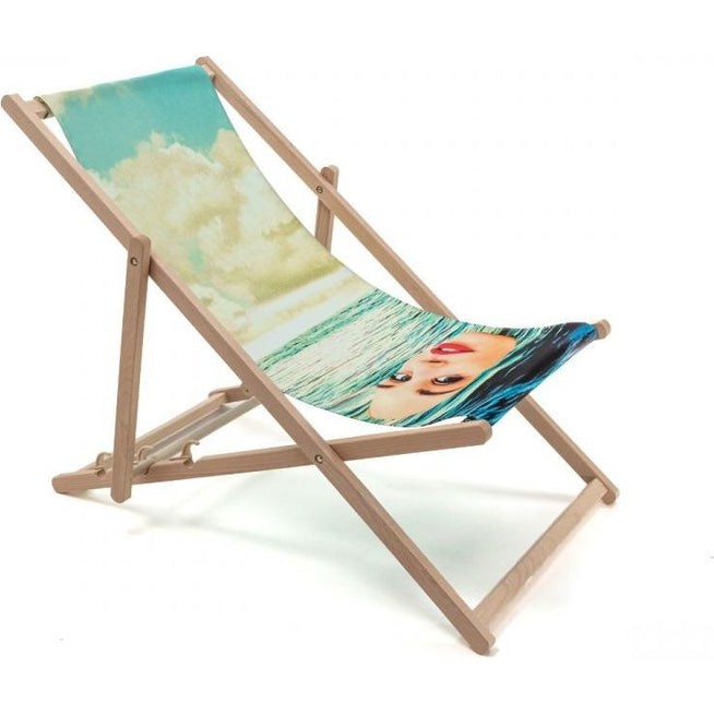 Photo of Girl in the Sea Sun Lounger