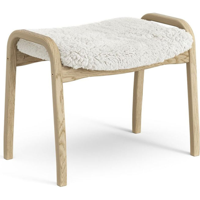 Photo of Lamini Children's Foot Stool Laquered Oak/sheep Skin