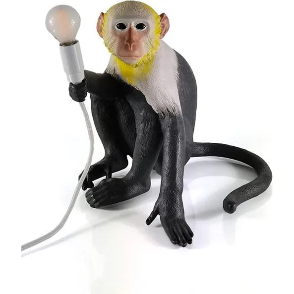 Photo of Monkey Lamp Sitting White - Bordslampor - Marcantonio Raimondi Malerba - Vit