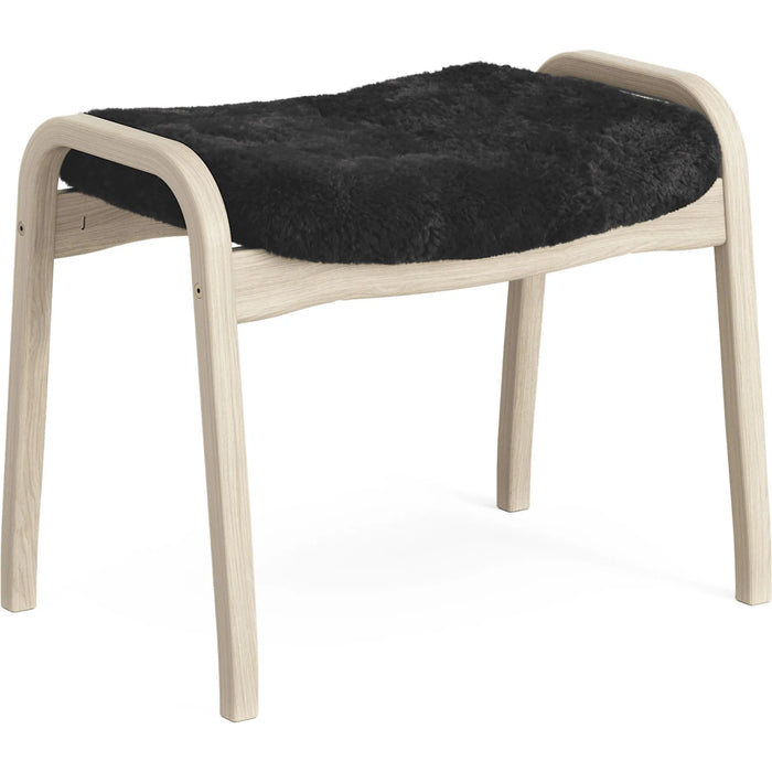 Photo of Lamino Foot Stool White Pigmented Oak/Sheep Skin
