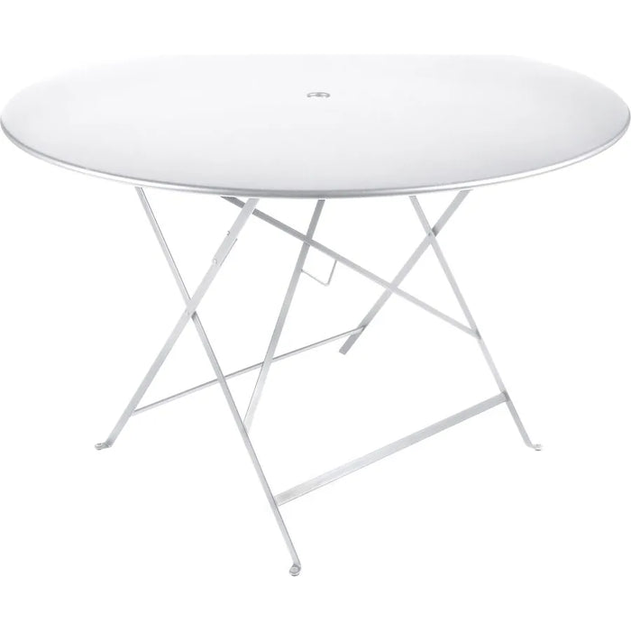 Photo of Bistro Table Ø 117 Cm - Cotton White - Dining Table Outdoor - Metal