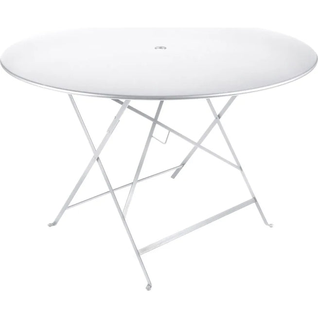 Photo of Bistro Table Ø 117 Cm - Cotton White - Dining Table Outdoor - Metal