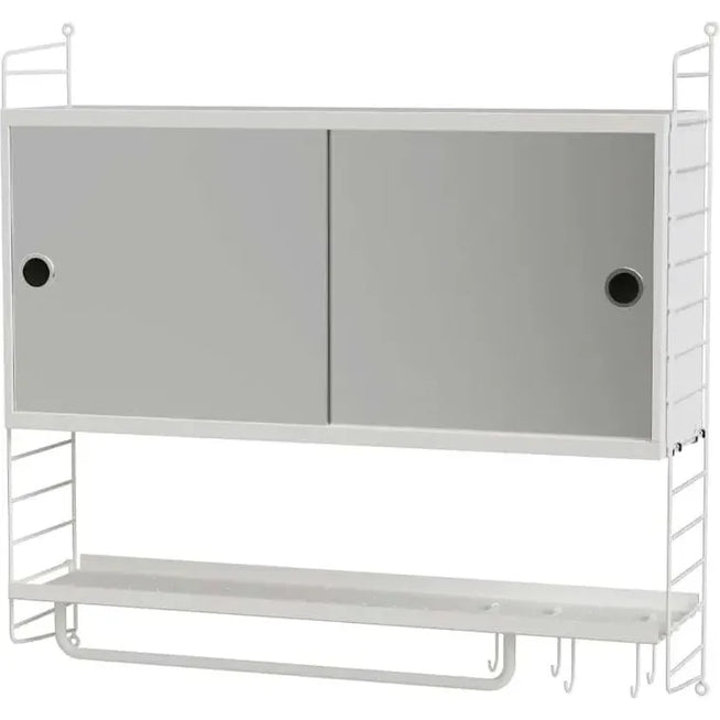 Photo of String Metal Shelves - Low Edge 78x20 - White - Shelving