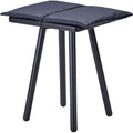 Thumbnail photo of Georg Stool Black Lacquered - Stools - Christina Liljenberg Halstrøm - Black - Leather/wood/wool