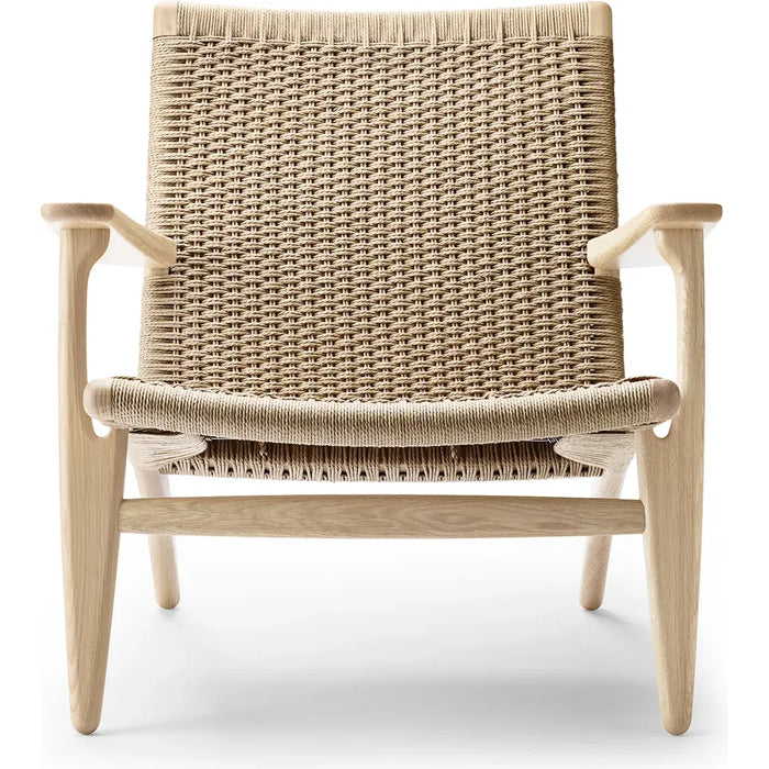 Photo of Ch25 Armchair Soaped Oak-Natural Wicker