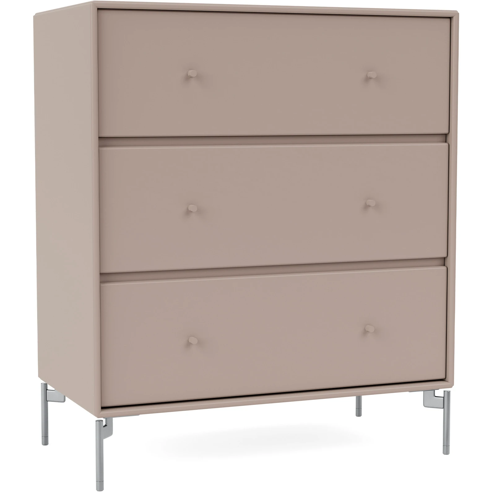 Carry Dresser - Mushroom / Matt Chrome Legs - Byråer - Peter J. Lassen - Beige - Trä