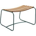 Surprising Teak Footrest Storm Grey - Outdoor Stools & Pouffes - Harald Guggenbichler - Green - Metal/Wood