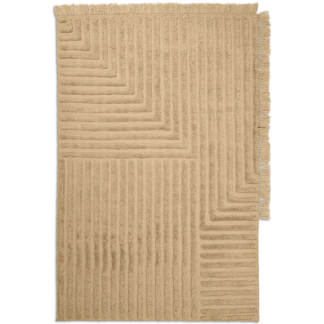 Photo of Crease Wool Rug - Gulvtæppe - Sand - B: 140 X H: 200 Cm