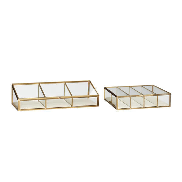 Photo of Glass Display Boxes - Brass