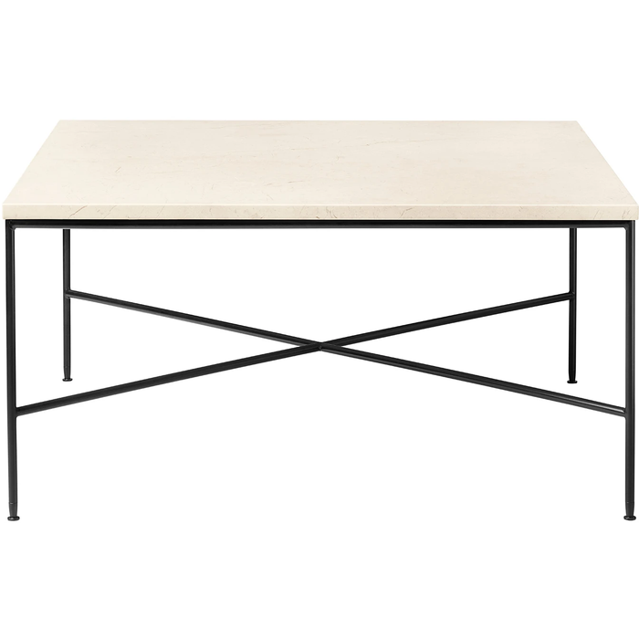 Photo of Mc320 Square Coffee Table, Cream - Coffee Table - Paul Mccobb - Beige - Metal/Stone
