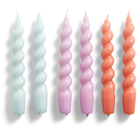Photo of Spiral Lys, 6 Stk Fra Hay (ice Blue, Lilac, Apricot)