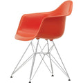 Eames Plastic Armchair Dar - 03 Poppy Red - Chrome Base - Matstolar - Charles & Ray Eames - Röd - Metall/plast