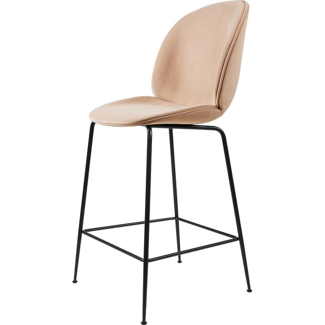 Photo of Beetle Counter Chair, Fully Upholstered, Conic Base