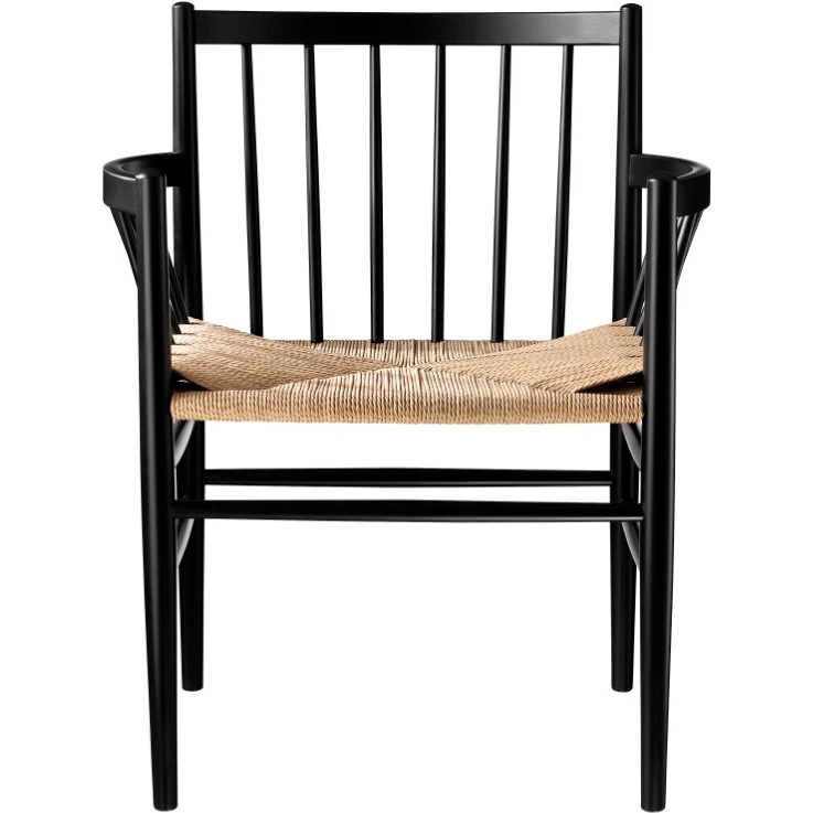 J81 Chair With Arms Nature-beech Black Painted