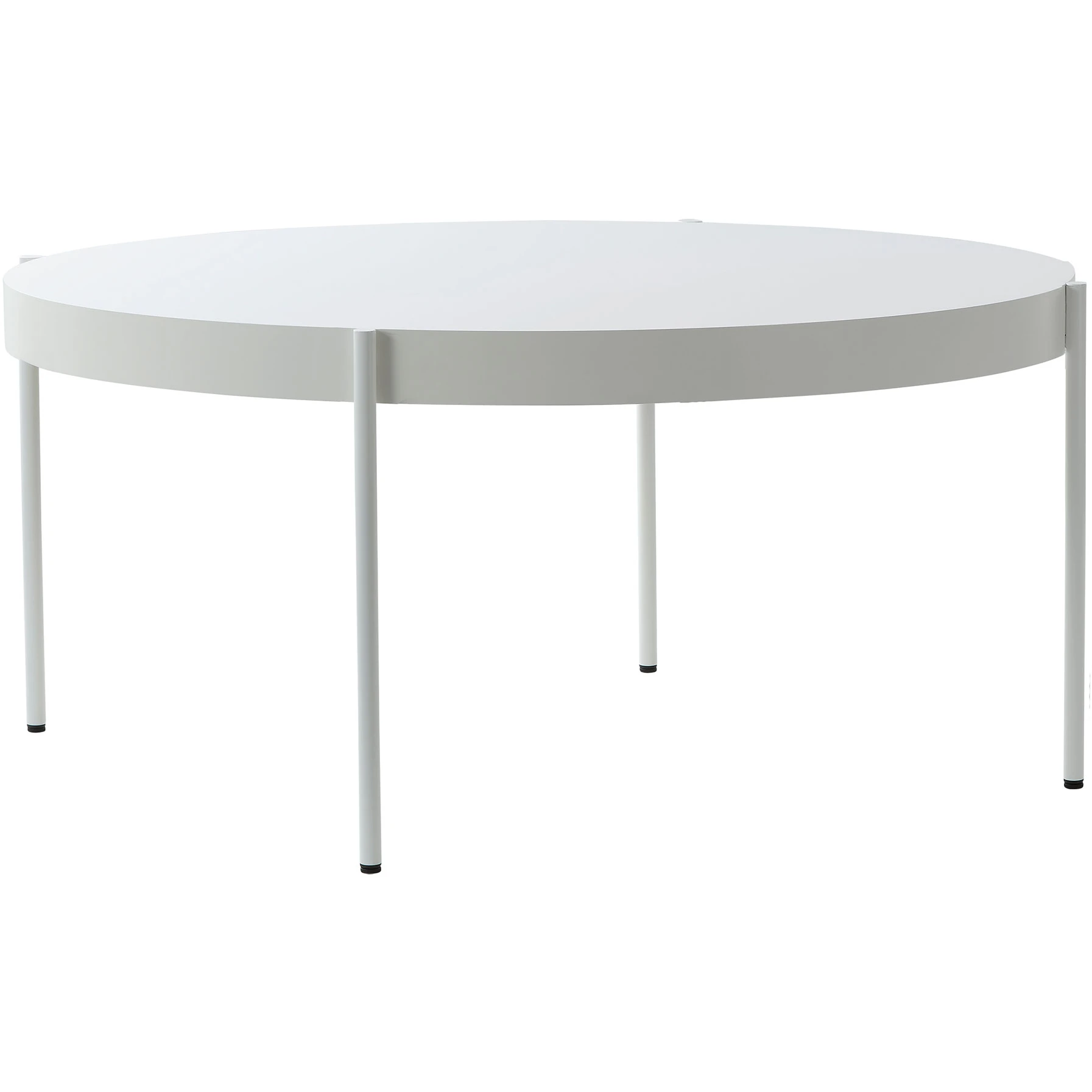 Serie 430 Table Ø160, White, Fenix Laminate Top, Powder Coated Metal Legs - Matbord - Verner Panton - Vit - Mdf/laminat/metall