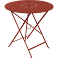 Thumbnail photo of Floréal Table Ø 77 cm, Red ochre - Outdoor dining table - Red - Metal