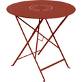Thumbnail photo of Floréal Table Ø 77 cm, Red ochre - Outdoor dining table - Red - Metal