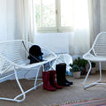 Thumbnail photo of Sixties Bench, Cotton White - Garden benches - Frédéric Sofia - White - Metal/plastic
