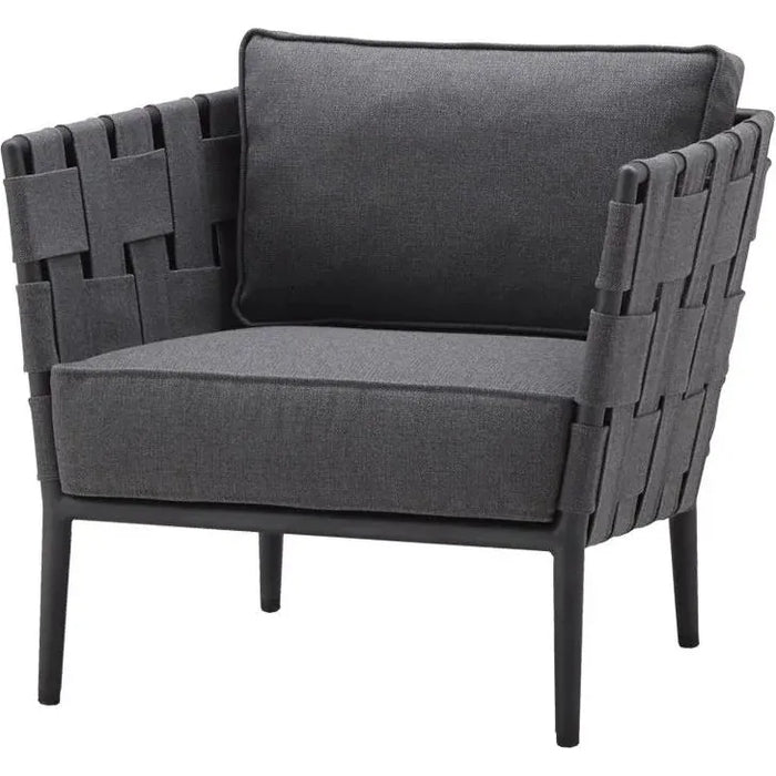 Photo of Conic Lounge Chair - Grey - Softtouch - Outdoor Armchairs - Metal/textile/foam