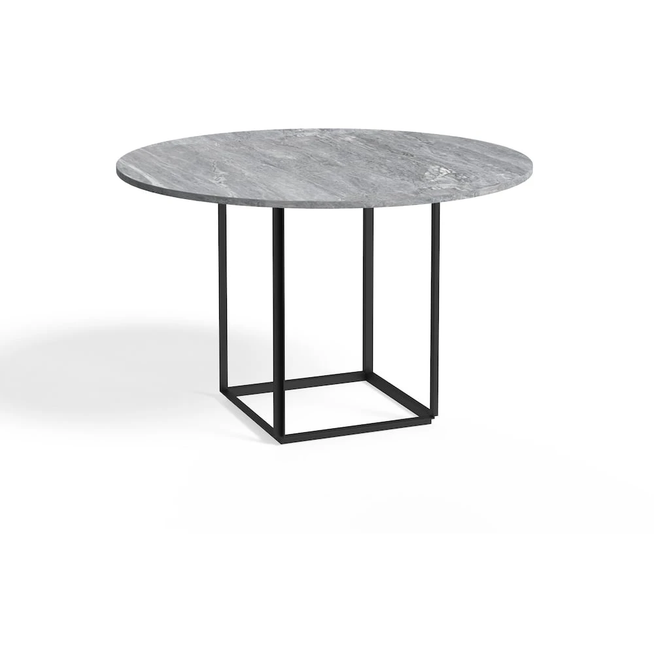 Photo of Florence Round Dining Table Grey Ruivina Marble. Ø120 Cm. Black Stand