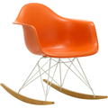 Eames Plastic Armchair Rar - 43 Rusty Orange - White Base - Golden Maple - Matstolar - Charles & Ray Eames - Orange - Metall/trä/plast