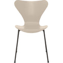 3107 Seven, Coloured Ash, Venetian Red, Underframe Warm Graphite - Dining chairs - Arne Jacobsen - Red - Metal/wood
