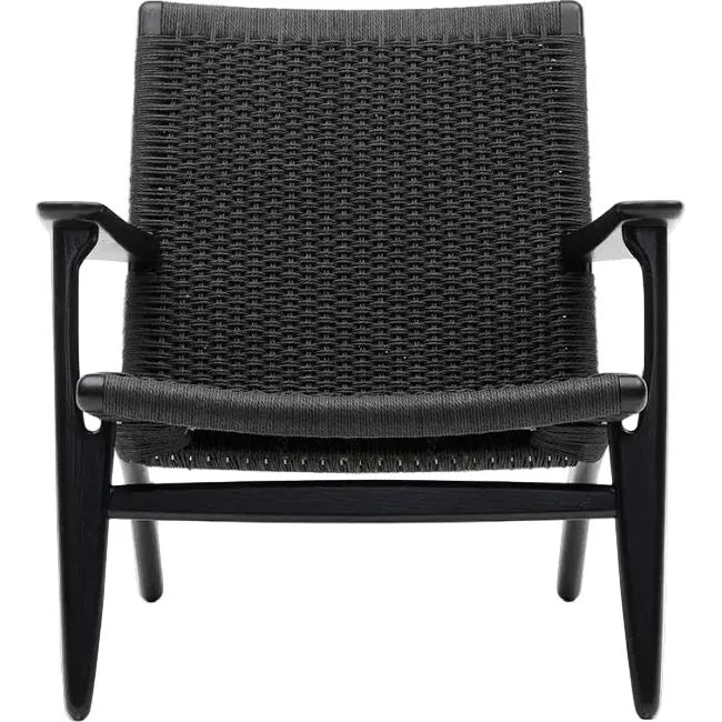 Photo of CH25 Lounge Chair - Black Lacquered Oak