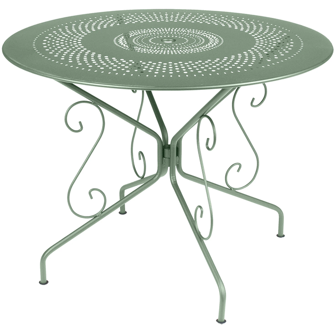 Photo of Montmartre Table Ø 96 cm, Cactus - Outdoor dining table - Green - Metal