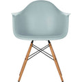 Eames Plastic Armchair Daw - 23 Ice Grey - Golden Maple - Matstolar - Charles & Ray Eames - Grå - Metall/trä/plast