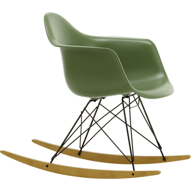 Photo of Eames Plastic Armchair Rar - 48 Forest - Basic Dark Base - Golden Maple - Matstolar - Charles & Ray Eames - Grön - Metall/trä/plast