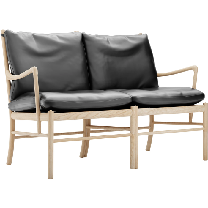 Photo of Carl Hansen - OW149-2 - Colonial Sofa, White Oiled Oak, Leather Group