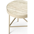 Thumbnail photo of Travertine Bord - Sofabord - Medium - Cashmere - Ø: 40 X H: 45 Cm