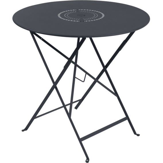 Photo of Floréal Table Ø 77 cm, Anthracite - Outdoor dining table - Grey - Metal