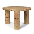 Thumbnail photo of Post Coffee Table - Poplar Burl Veneer - Kaffebord - Burl-finer - Ø: 65 X H: 41.4 Cm