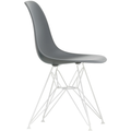 Eames Plastic Chair Dsr - 56 Granite Grey - White Base - Matstolar - Charles & Ray Eames - Grå - Metall/plast