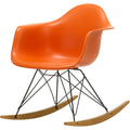 Thumbnail photo of Eames Plastic Armchair RAR - 43 Rusty Orange - Basic Dark Base - Golden Maple - Dining Chairs - Metal/Wood/Plastic
