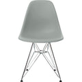 Eames Plastic Chair Dsr - 24 Light Grey /chrome Base - Matstolar - Charles & Ray Eames - Grå - Metall/plast