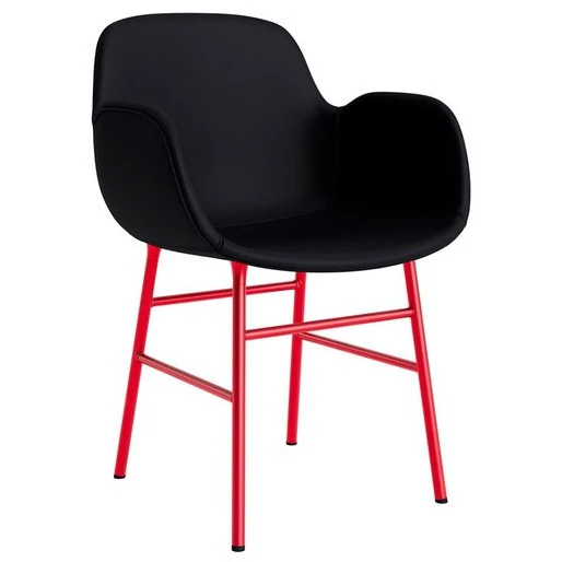 Photo of Form Armchair Full Upholstery Steel - Spisebordsstol - Bright Red Steel /