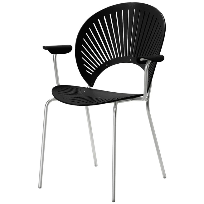 Photo of Trinidad 3399 Armchair Black, Chrome Legs