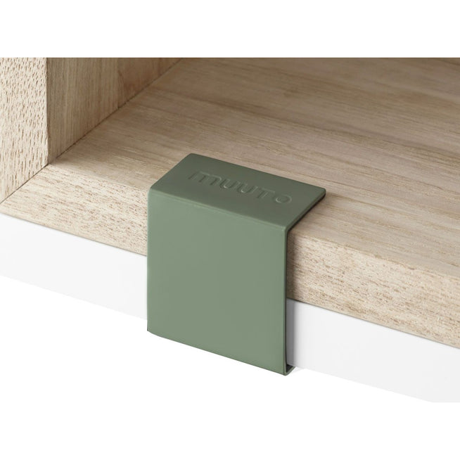 Photo of Mini Stacked Storage Systems Clips, Dusty Green, 5 St - Hyllsystem - Julien De Smedt - Grön - Metall