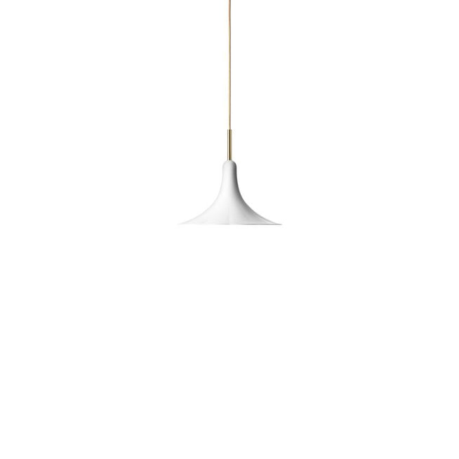 Photo of Petalii 1 Pendant Small White/polished Brass