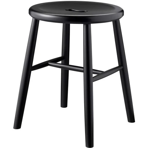 J27 Stool Beech Black Painted