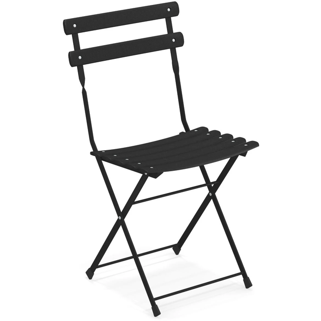 Photo of Arc En Ciel Folding Chair, Black - Garden Chairs - Black