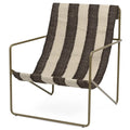Thumbnail photo of Desert Chair - Lænestol - Olive/off-white/chocolate - W63 X H77,5 X D66 Cm