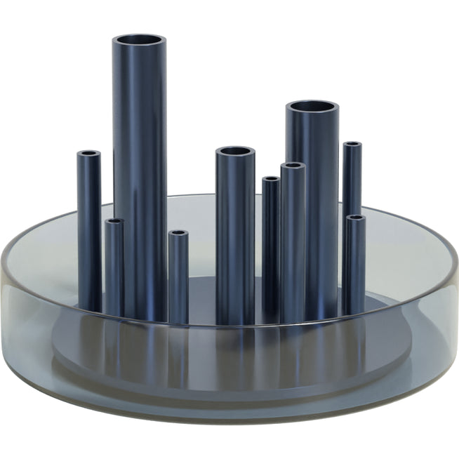 Photo of Ikeru Low Vase Dusk Blue