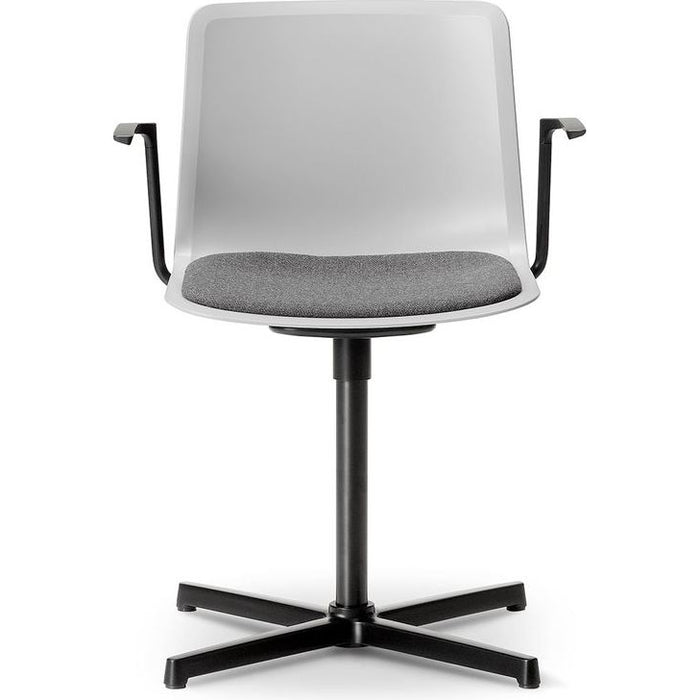 Photo of Pato Swivel Armchair 4011 - Seat Upholstery - Office Chair - Stone/Fiord 151 - W63 X D50 X H79 X Sh46,5 Cm