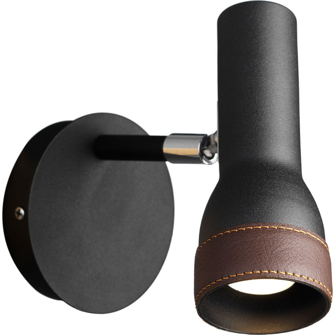 Photo of Talc Wall Lamp, Black, Wired - Bedside Lamps - Marge Architects - Black