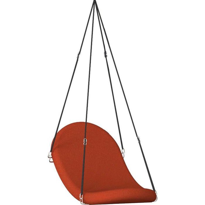 Photo of Flying Chair, Black Nylon Rope, Plywood Shell, Hallingdal, Col. 180 - Armchairs - Verner Panton - Blue - Mdf/metal/textile/foam